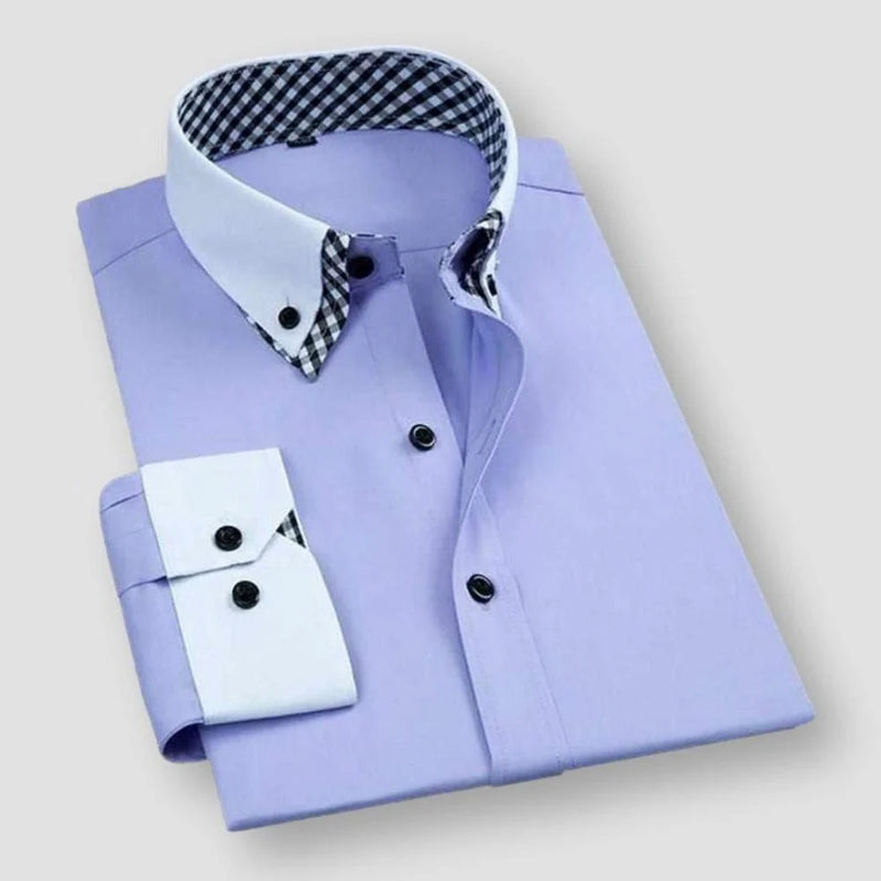 Pio | Men’s Contrast Collar Dress Shirt