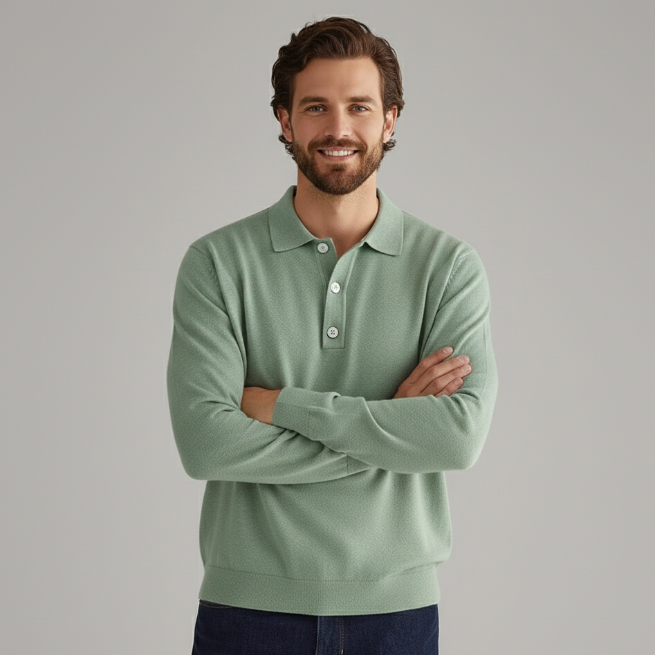 Arem | Men's Long-Sleeve Polo Shirt