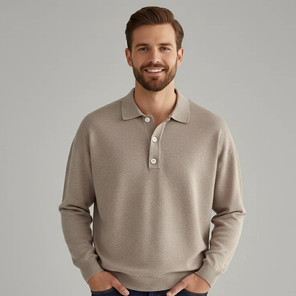 Arem | Men's Long-Sleeve Polo Shirt