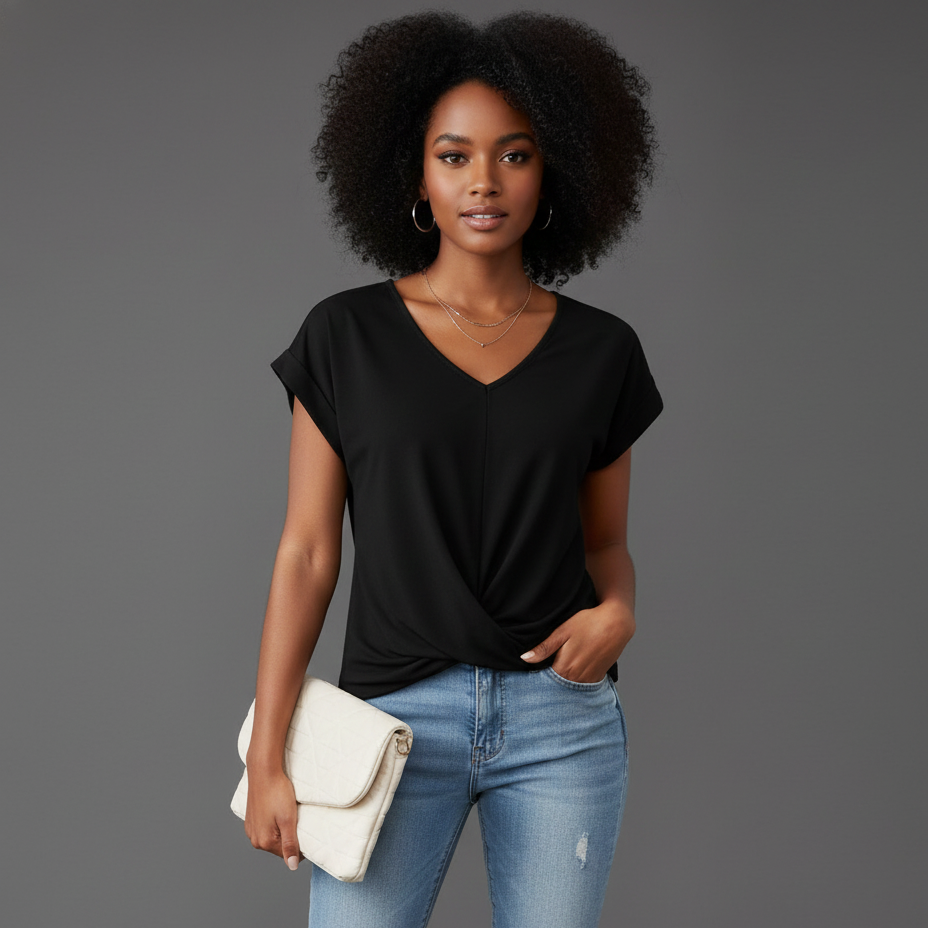 Deborah | Elegant Casual V-Neck Top
