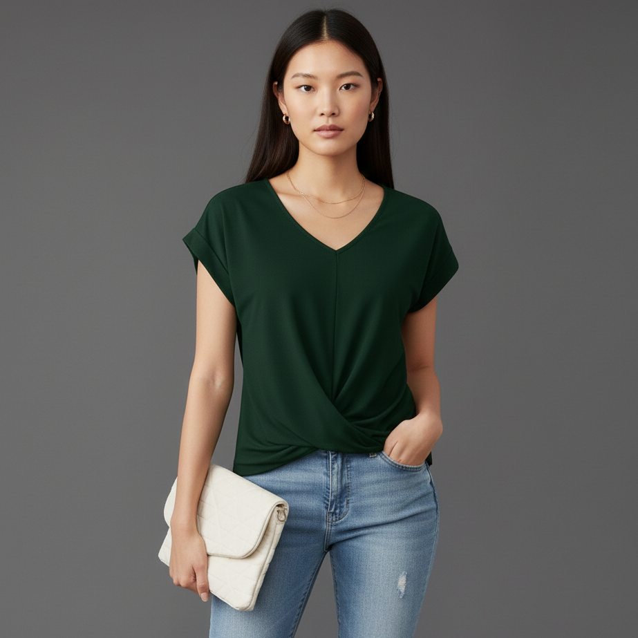 Deborah | Elegant Casual V-Neck Top