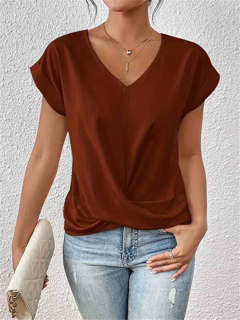 Deborah | Elegant Casual V-Neck Top