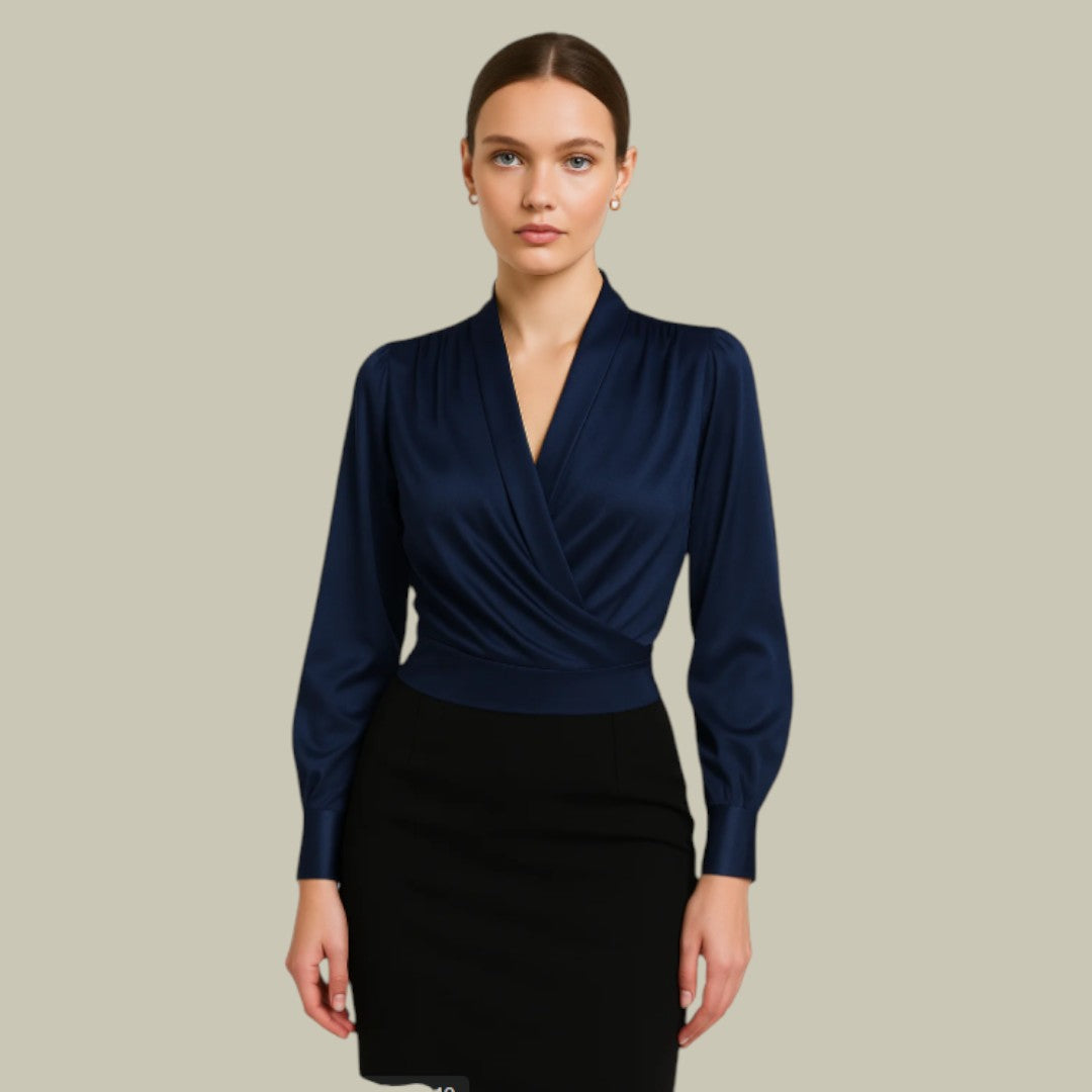 Grace | Women’s Long Sleeve V-Neck Blouse
