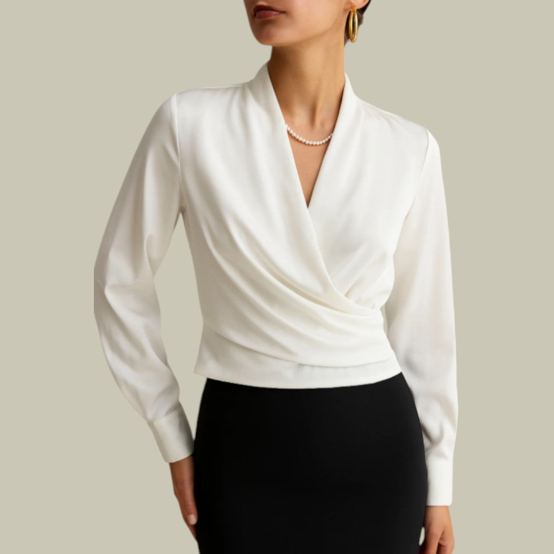 Grace | Women’s Long Sleeve V-Neck Blouse