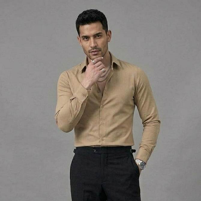 James | Men’s Slim Fit Stretch Dress Shirt