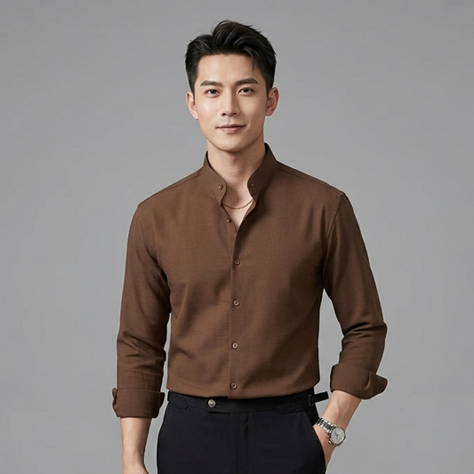 Jethro | Men’s Textured Long Sleeve Dress Shirt