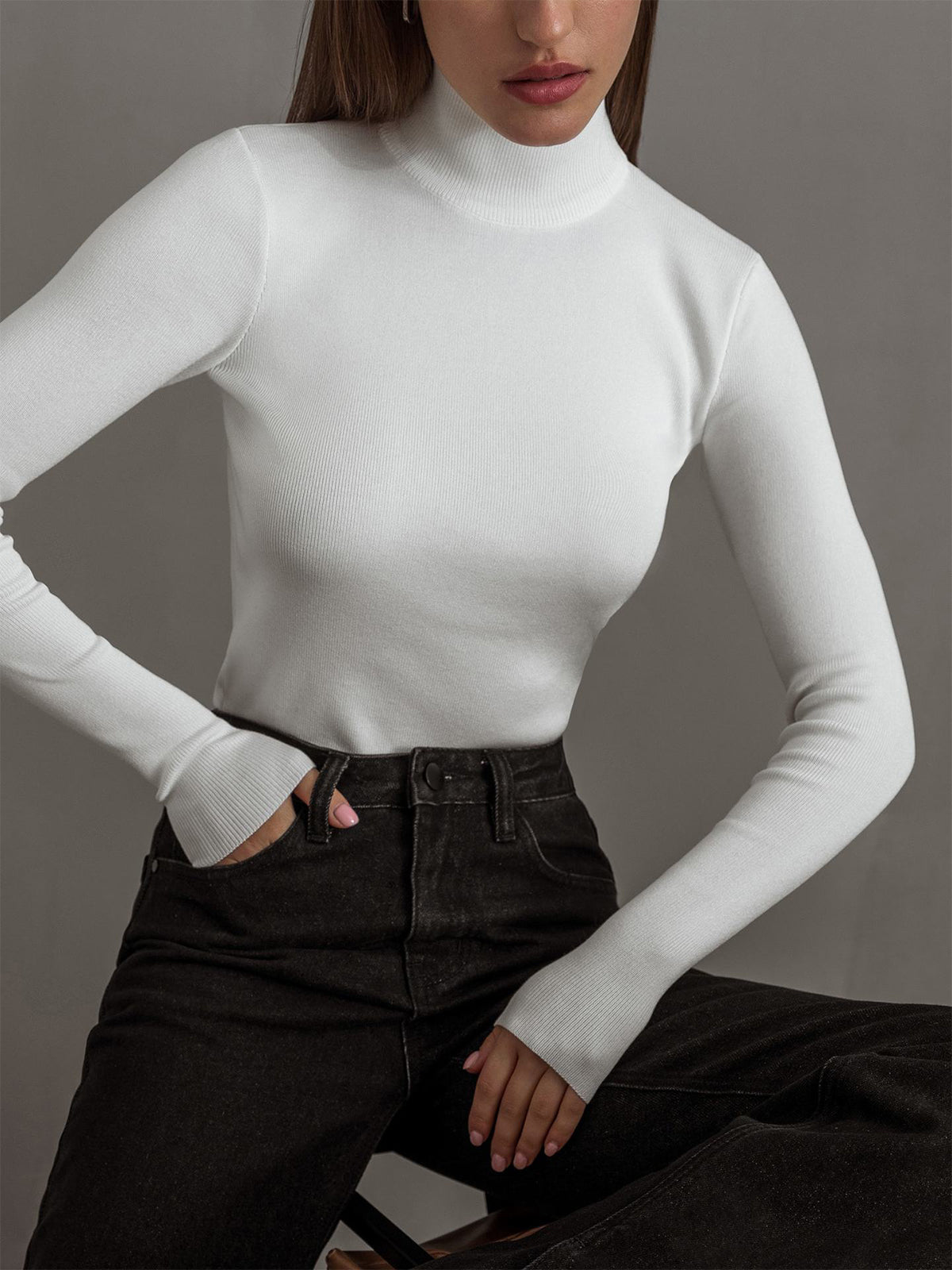 Khyril | Elegant Lightweight Mock Neck Top