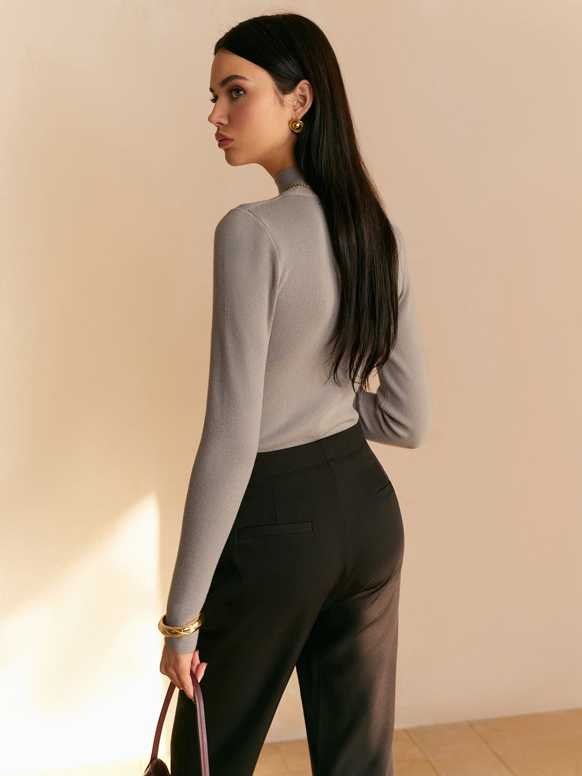 Khyril | Elegant Lightweight Mock Neck Top