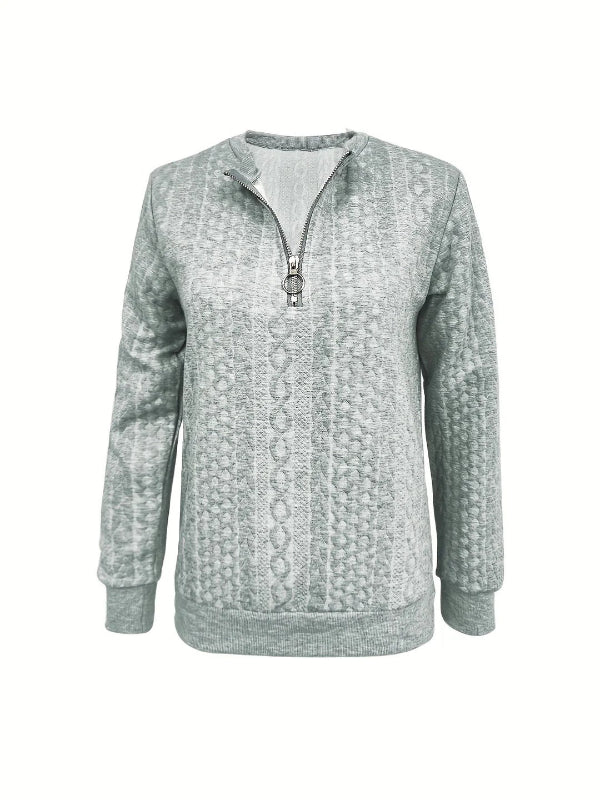 Lowee | Women's Elegant Spring Half-Zip Top