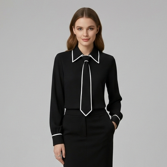 Nicole | Women's Stylish Blouse with Contrast Tie