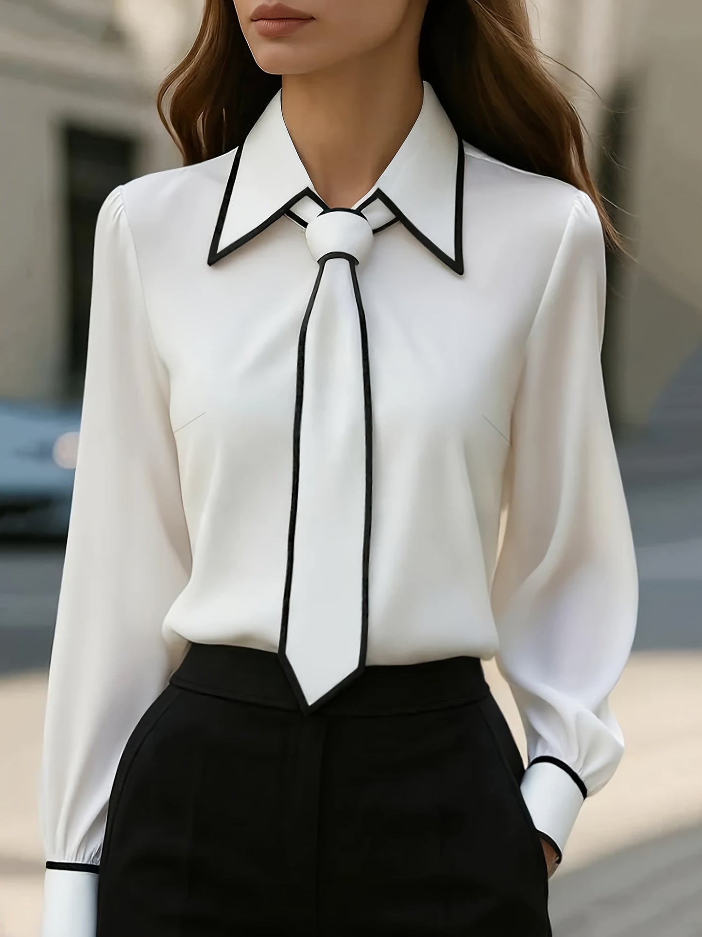 Nicole | Women's Stylish Blouse with Contrast Tie