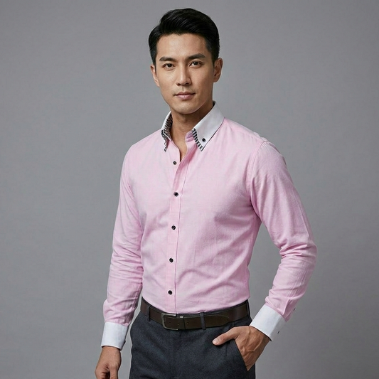Pio | Men’s Contrast Collar Dress Shirt