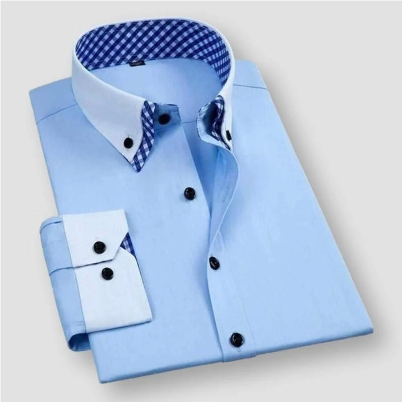 Pio | Men’s Contrast Collar Dress Shirt