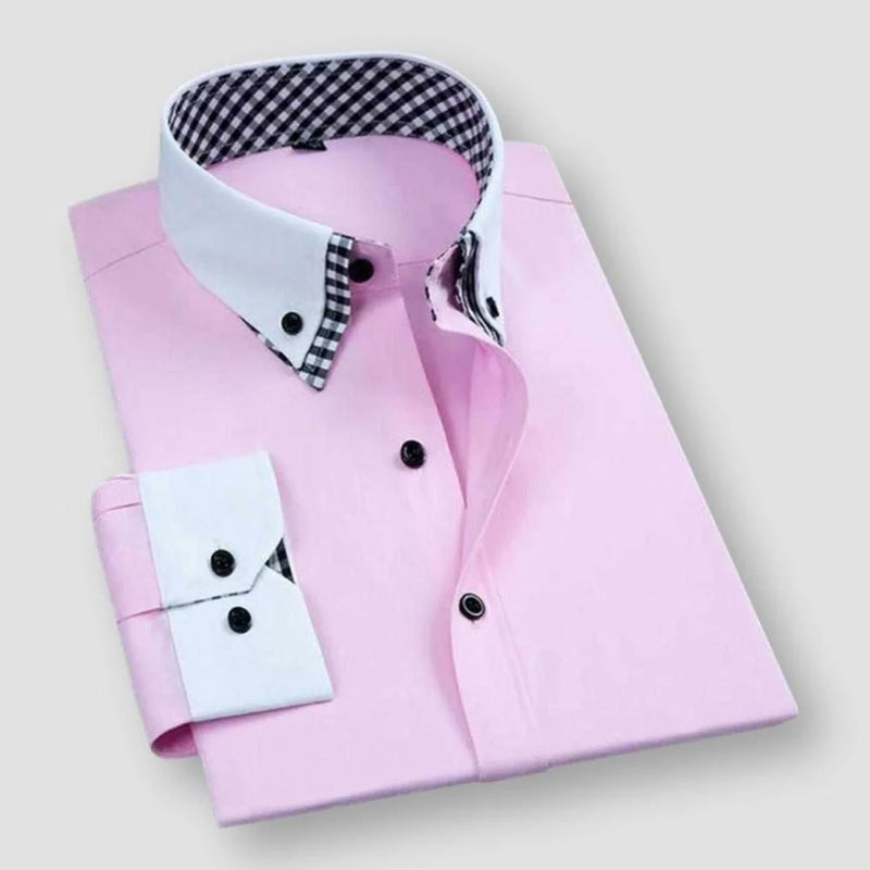 Pio | Men’s Contrast Collar Dress Shirt