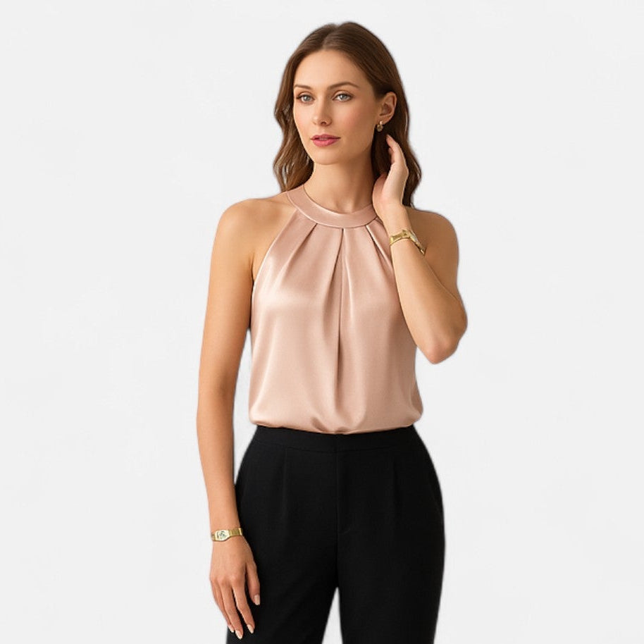 Shanely | Women’s Elegant Pleated Tank Top