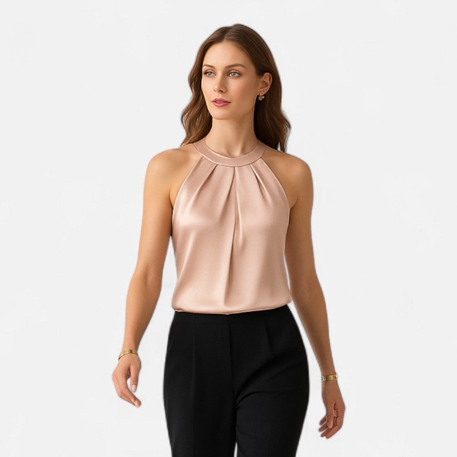 Shanely | Women’s Elegant Pleated Tank Top